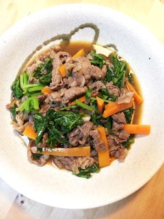 すぐ美味しい!青菜と牛肉のオイスター炒め-レシピのメイン写真