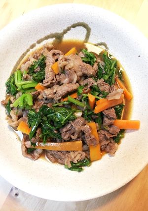 すぐ美味しい！青菜と牛肉のオイスター炒め-レシピのメイン写真