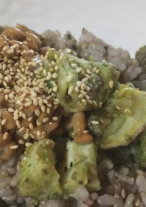 納豆とアボガドおさつのまぜご飯-レシピのメイン写真