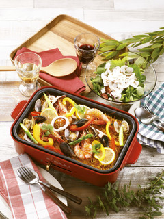 ホットプレートで簡単 パスタパエリア-レシピのメイン写真