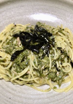 ツナとめかぶでトロトロ和風パスタ-レシピのメイン写真
