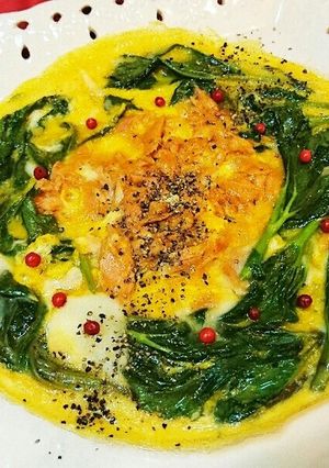 明日葉とツナの簡単♪玉子とじ(玉子焼き)-レシピのメイン写真