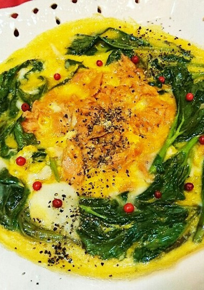 明日葉とツナの簡単♪玉子とじ(玉子焼き)-レシピのメイン写真