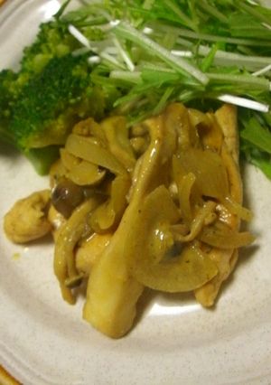 ささみとキノコのカレー炒め★フレンチの味-レシピのメイン写真
