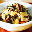 五目ひじきミックス蒸し大豆高野豆腐の煮物