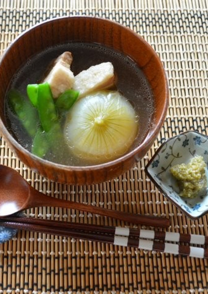 ＊丸ごと新玉ねぎと豚肉のほっこり汁＊-レシピのメイン写真