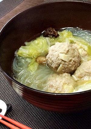 ヘルシー美味し♪「筍入り肉団子スープ」-レシピのメイン写真