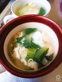 チンゲン菜と卵のスープ-レシピのメイン写真