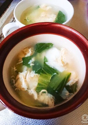 チンゲン菜と卵のスープ-レシピのメイン写真