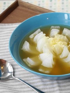 レンジで簡単★花咲くオニオンスープ♪-レシピのメイン写真