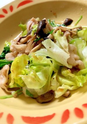 豚肉ときのこのホットサラダ-レシピのメイン写真