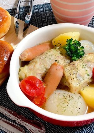 豚バラ肉で簡単！崩れないロールキャベツ♡-レシピのメイン写真