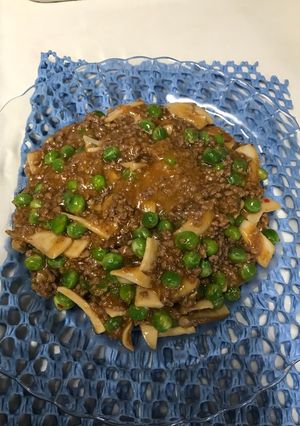 えんどう豆とエリンギの麻婆-レシピのメイン写真