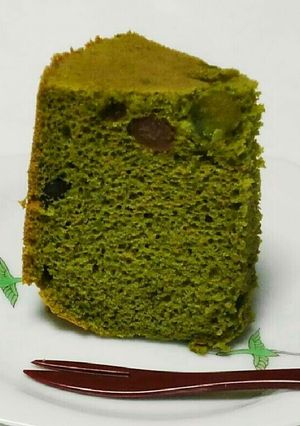 ふわふわ♪もっちり♪抹茶のシフォンケーキ-レシピのメイン写真