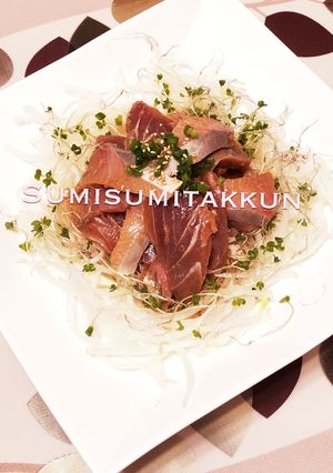 ポン酢でさっぱり♪中華風刺身カルパッチョ-レシピのメイン写真