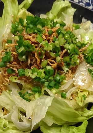 簡単！美味しい！レタスジャコサラダ-レシピのメイン写真