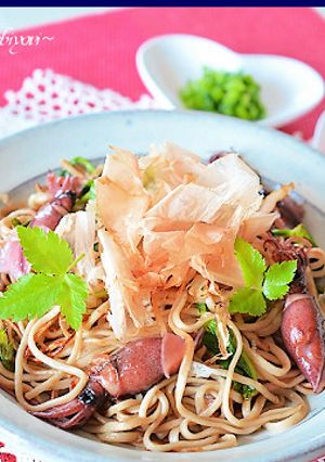 まぐろ花削りのダブル使いで＊和・焼き蕎麦-レシピのメイン写真