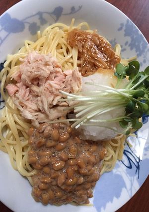 ツナと大根おろしと納豆のパスタ-レシピのメイン写真