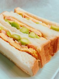 朝食!そら豆と卵のサンドイッチ-レシピのメイン写真