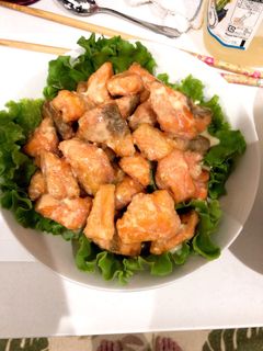 簡単♡鮭の揚げ焼きレモン風味のマヨソース-レシピのメイン写真
