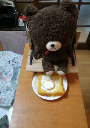 卵とリンゴソースのフレンチ風トースト-レシピのメイン写真
