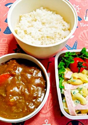 中学男子弁当（１２）カレー-レシピのメイン写真