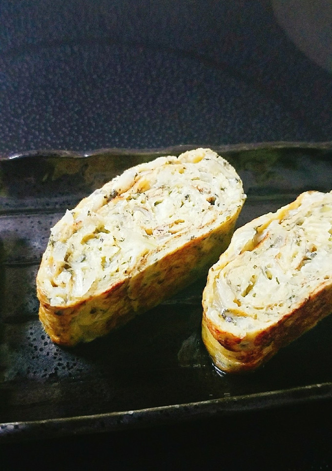 新玉ねぎと乾燥小エビとゆかりの卵焼き-レシピのメイン写真