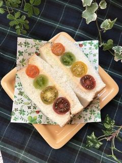 ちょっと可愛い♥プチトマトサンド-レシピのメイン写真