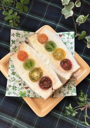 ちょっと可愛い♥プチトマトサンド-レシピのメイン写真