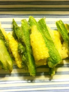 ヤングコーンとアスパラガスのかき揚げ-レシピのメイン写真