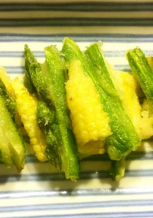 ヤングコーンとアスパラガスのかき揚げ-レシピのメイン写真