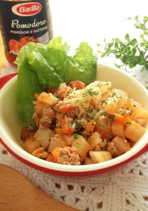 コロコロ大根とひき肉のトマト煮-レシピのメイン写真