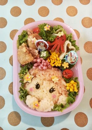 キャラ弁 遠足 アリエル ツムツム-レシピのメイン写真