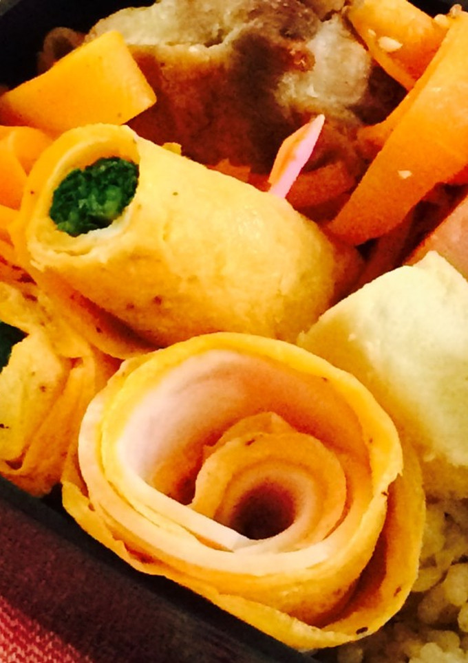 薄焼き卵のハム巻き-レシピのメイン写真