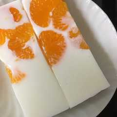 รูปของ 水不使用な濃厚牛乳寒天♪