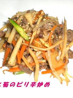 牛肉と筍のピリ辛炒め-レシピのメイン写真