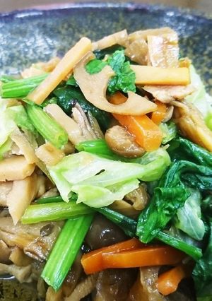 鳥胸肉と冷蔵庫に有るもので簡単煮浸し-レシピのメイン写真