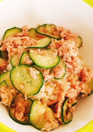 さっぱりと！きゅうりとツナのぽん酢ご飯♪-レシピのメイン写真