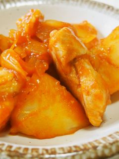 むね肉とじゃが芋のケチャプ煮♪-レシピのメイン写真