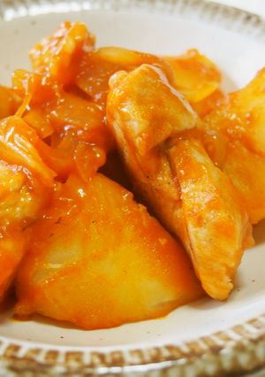 むね肉とじゃが芋のケチャプ煮♪-レシピのメイン写真