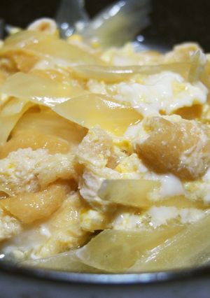 玉ねぎと油揚げの卵とじ♪-レシピのメイン写真