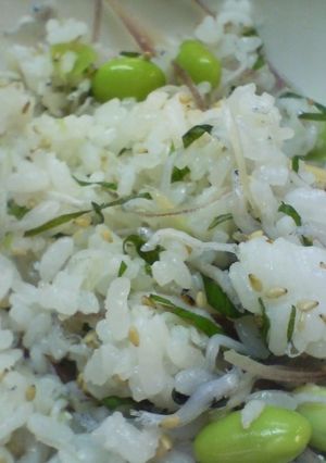 みょうがと枝豆の梅ご飯-レシピのメイン写真