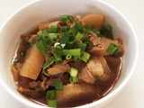 大根消費。大根と豚肉の炒め煮