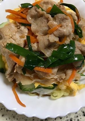 マルちゃん正麺で作る韓国風冷やし中華-レシピのメイン写真