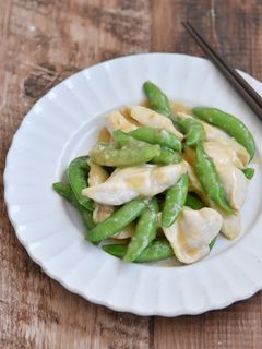 鶏むね肉とスナップえんどうの味噌炒め-レシピのメイン写真