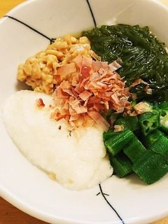 とろろオクラめかぶ納豆~♪-レシピのメイン写真