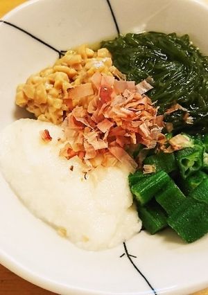 とろろオクラめかぶ納豆~♪-レシピのメイン写真