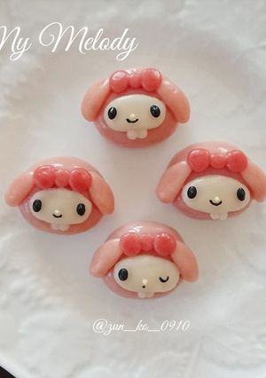 デコ白玉★団子♪マイメロ♪マイメロディ★-レシピのメイン写真