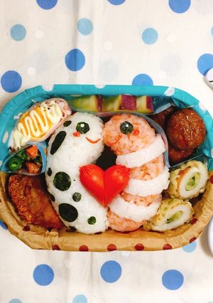 チンアナゴ & ニシキアナゴ キャラ弁-レシピのメイン写真