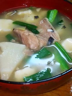 筍とサバ缶の味噌汁-レシピのメイン写真